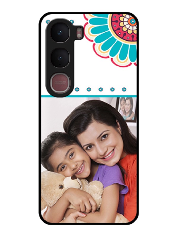 Custom Vivo Y31 5G Custom Glass Phone Case - Flower Design