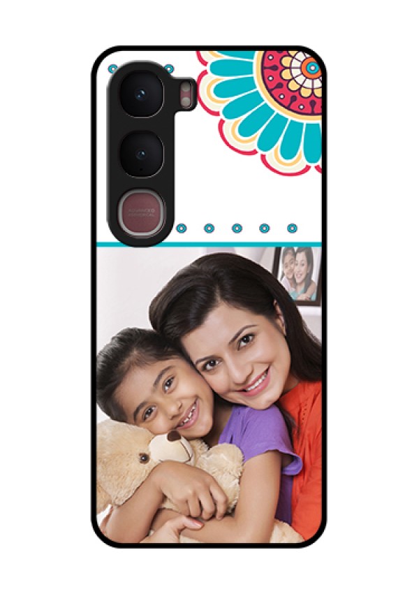 Vivo Y31 5G Custom Glass Phone Case - Flower Design