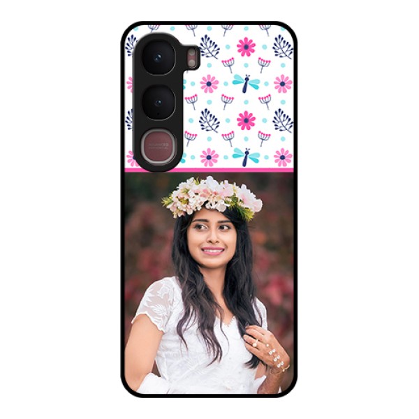 Vivo Y31 5G Custom Glass Phone Case - Colorful Flower Design