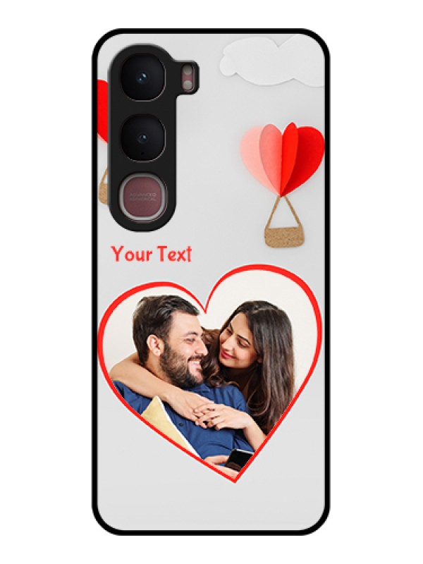 Custom Vivo Y31 5G Custom Glass Phone Case - Parachute Love Design