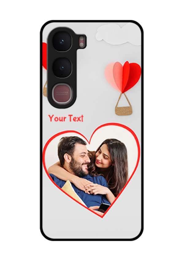 Vivo Y31 5G Custom Glass Phone Case - Parachute Love Design