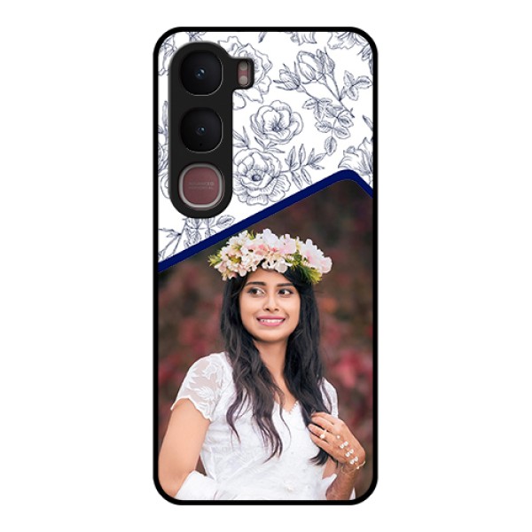 Vivo Y31 5G Custom Glass Phone Case - Classy Floral Design