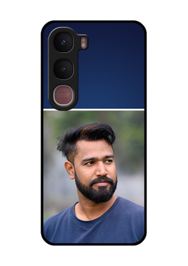 Vivo Y31 5G Custom Glass Phone Case - Simple Royal Blue Design