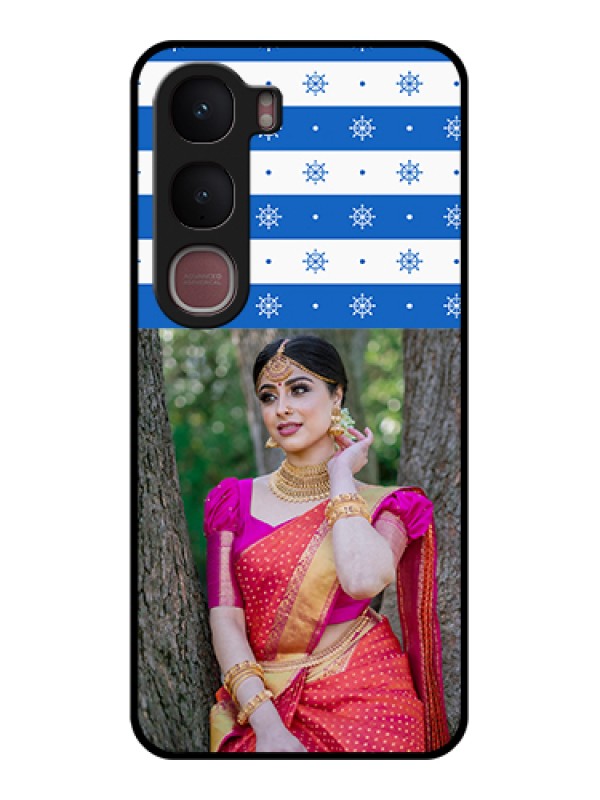 Custom Vivo Y31 5G Custom Glass Phone Case - Snow Pattern Design