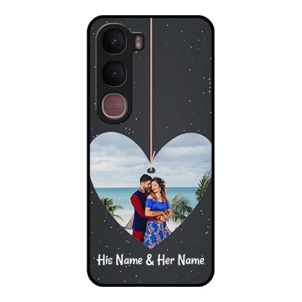 Vivo Y31 5G Custom Glass Phone Case - Hanging Heart Design