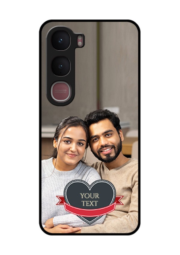 Vivo Y31 5G Custom Glass Phone Case - Just Married Couple Design