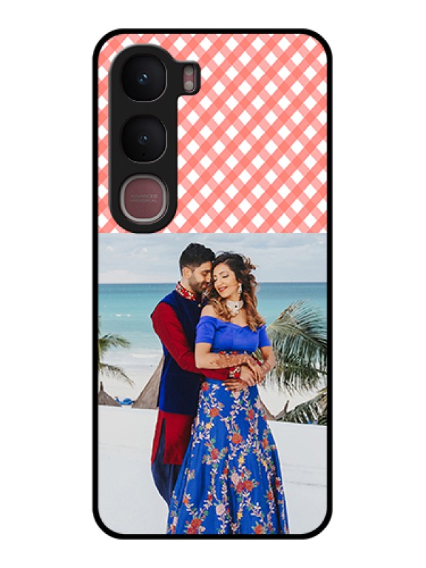 Custom Vivo Y31 5G Custom Glass Phone Case - Pink Pattern Design