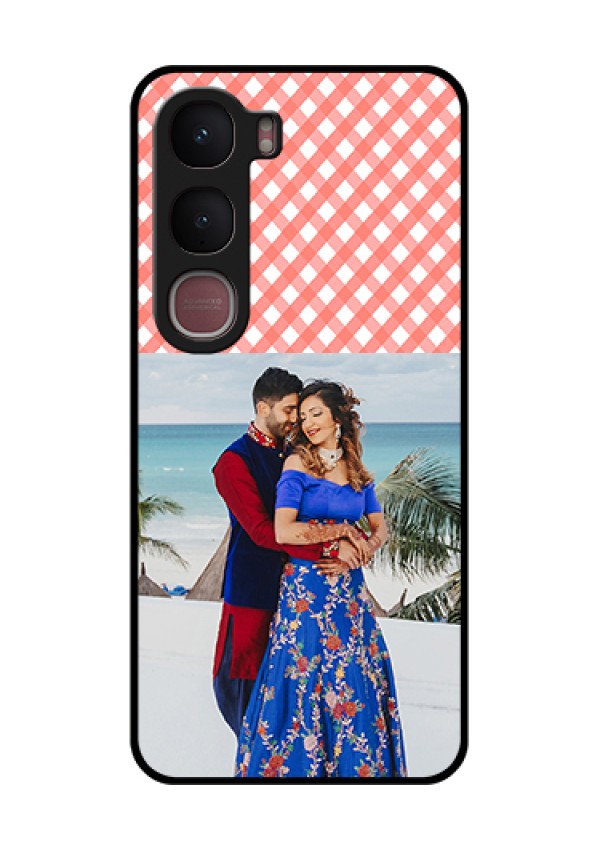 Vivo Y31 5G Custom Glass Phone Case - Pink Pattern Design