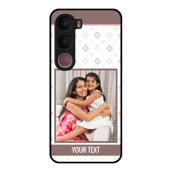 Vivo Y31 5G Custom Glass Phone Case - Simple Diamond Design