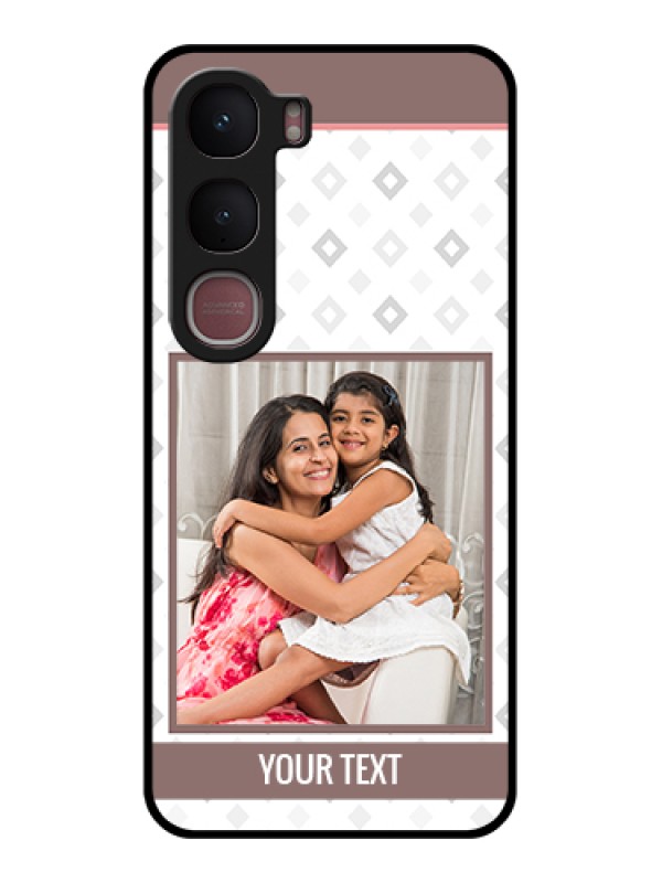 Custom Vivo Y31 5G Custom Glass Phone Case - Simple Diamond Design