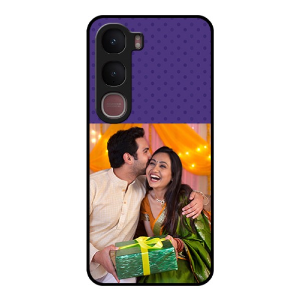 Vivo Y31 5G Custom Glass Phone Case - Violet Colored Pattern Design Vivo Y31 5G Custom Glass Phone Case - Violet Colored Pattern Design