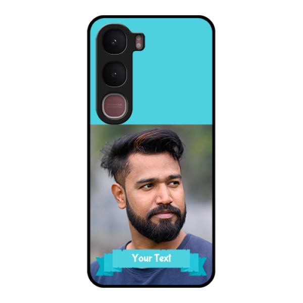 Vivo Y31 5G Custom Glass Phone Case - Blue Color Design Vivo Y31 5G Custom Glass Phone Case - Blue Color Design