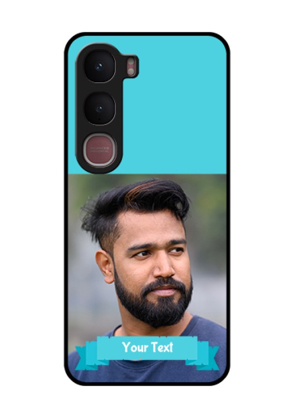 Vivo Y31 5G Custom Glass Phone Case - Blue Color Design
