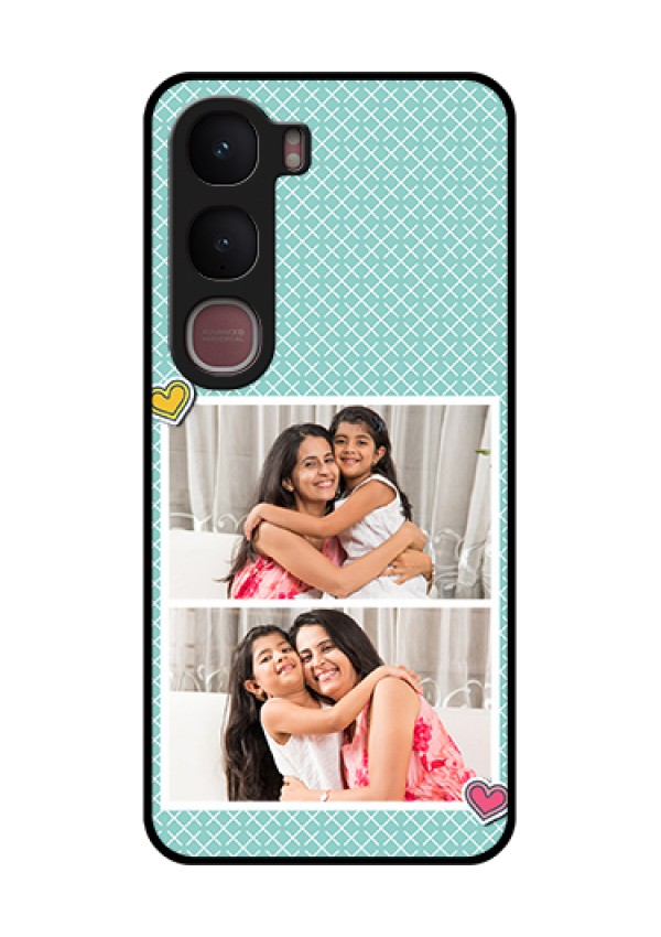 Vivo Y31 5G Custom Glass Phone Case - 2 Image Holder With Pattern Design