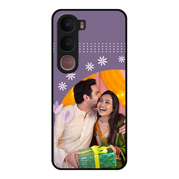 Vivo Y31 5G Custom Glass Phone Case - Lavender Flowers Design Vivo Y31 5G Custom Glass Phone Case - Lavender Flowers Design