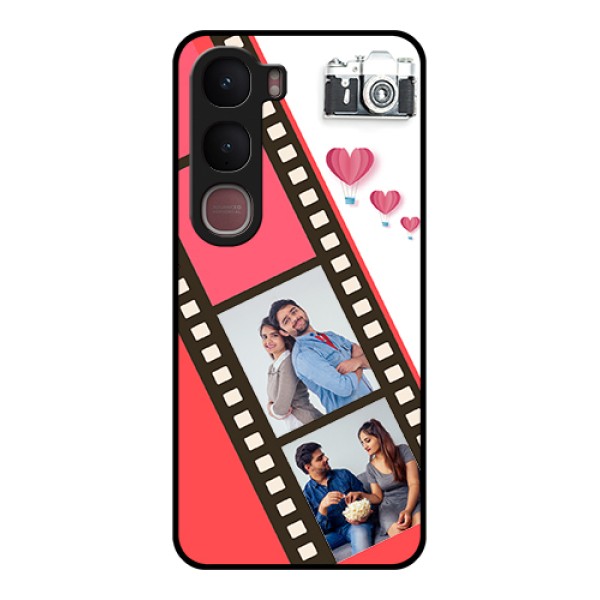 Vivo Y31 5G Custom Glass Phone Case - 3 Image Holder With Film Reel Vivo Y31 5G Custom Glass Phone Case - 3 Image Holder With Film Reel