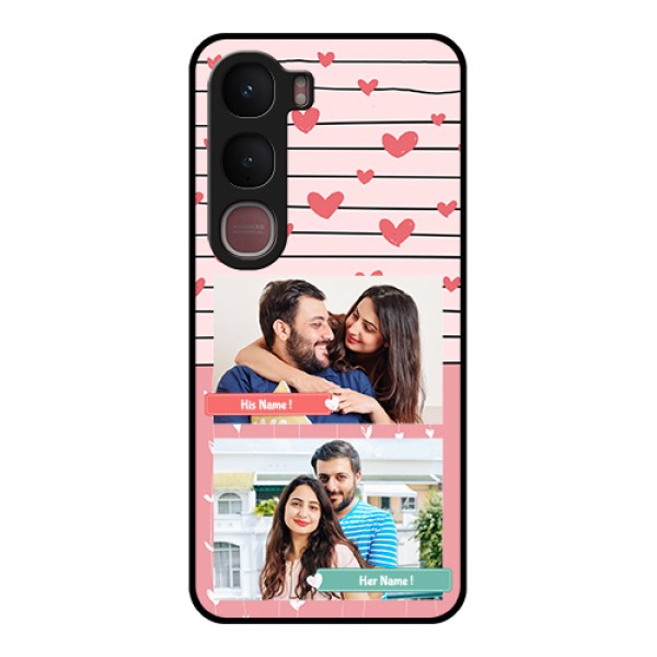 Vivo Y31 5G Custom Glass Phone Case - Photo With Heart Design