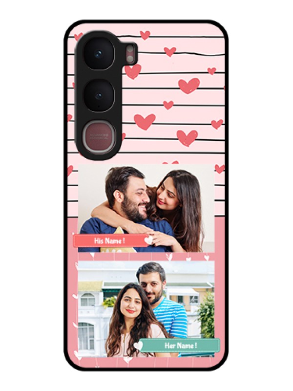 Custom Vivo Y31 5G Custom Glass Phone Case - Photo With Heart Design