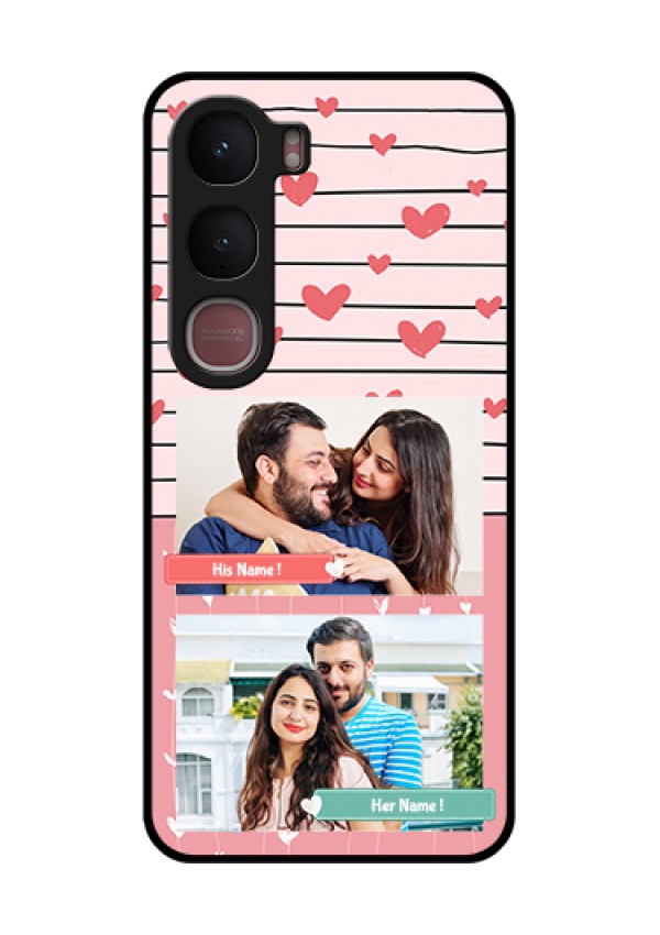 Vivo Y31 5G Custom Glass Phone Case - Photo With Heart Design
