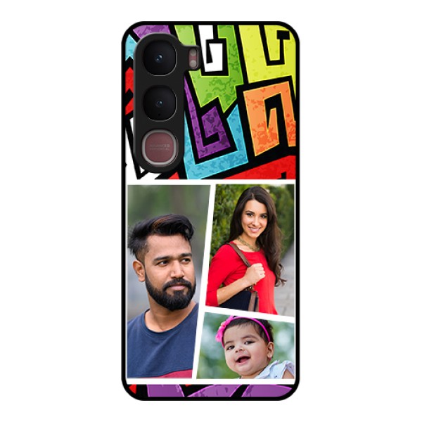 Vivo Y31 5G Custom Glass Phone Case - Graffiti Pattern Design