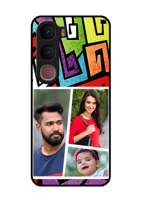 Vivo Y31 5G Custom Glass Phone Case - Graffiti Pattern Design