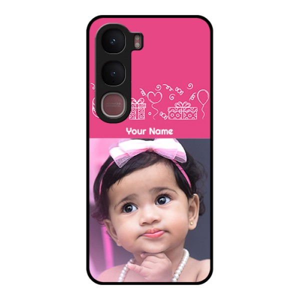 Vivo Y31 5G Custom Glass Phone Case - With Birthday Line Art Design Vivo Y31 5G Custom Glass Phone Case - With Birthday Line Art Design