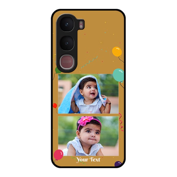 Vivo Y31 5G Custom Glass Phone Case - Image Holder With Birthday Celebrations Design