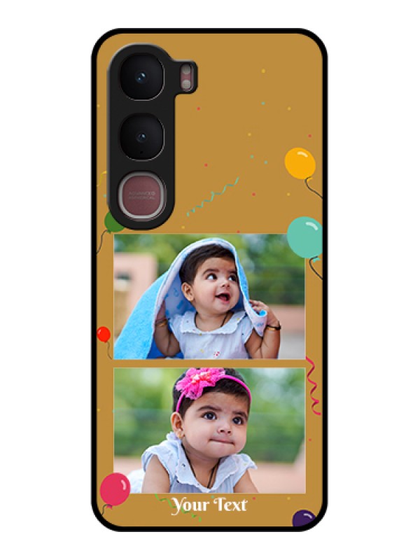 Custom Vivo Y31 5G Custom Glass Phone Case - Image Holder With Birthday Celebrations Design