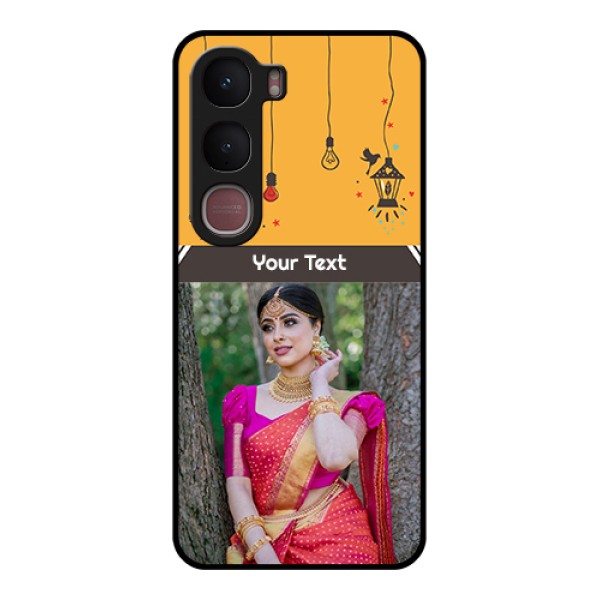 Vivo Y31 5G Custom Glass Phone Case - With Family Picture And Icons Vivo Y31 5G Custom Glass Phone Case - With Family Picture And Icons