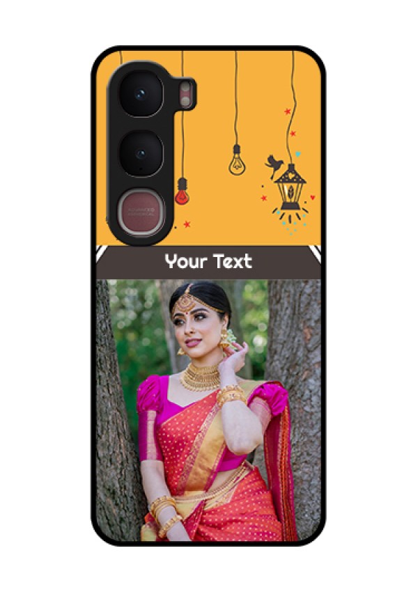 Vivo Y31 5G Custom Glass Phone Case - With Family Picture And Icons