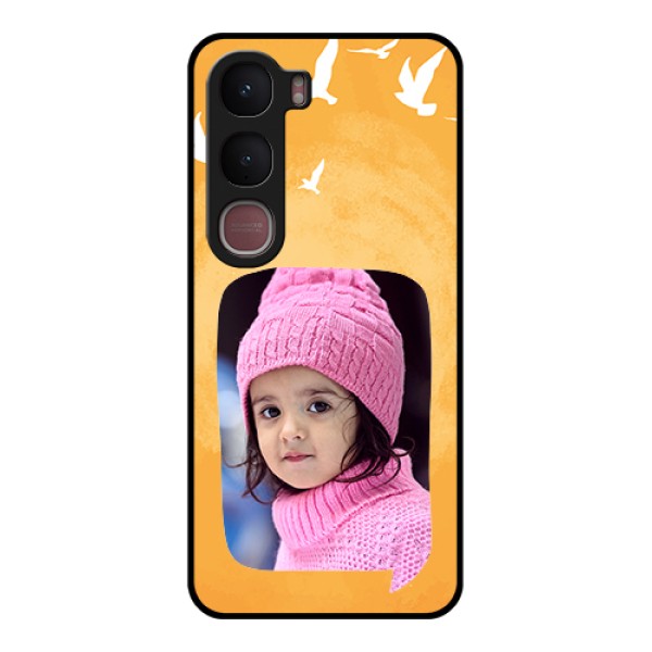 Vivo Y31 5G Custom Glass Phone Case - Water Color Design With Bird Icons Vivo Y31 5G Custom Glass Phone Case - Water Color Design With Bird Icons