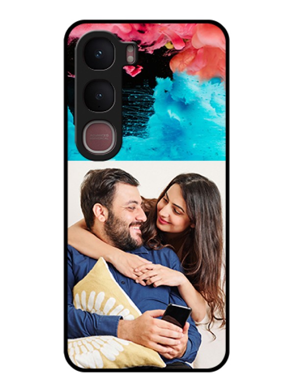 Custom Vivo Y31 5G Custom Glass Phone Case - Quote With Acrylic Painting Design