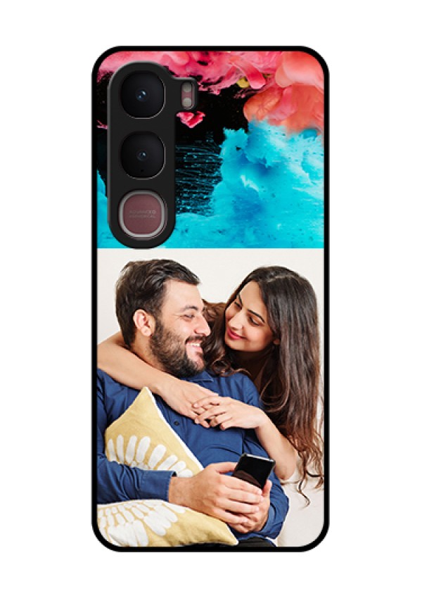 Vivo Y31 5G Custom Glass Phone Case - Quote With Acrylic Painting Design