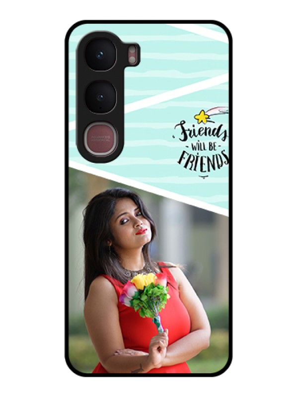 Custom Vivo Y31 5G Custom Glass Phone Case - Friends Picture Icon Design