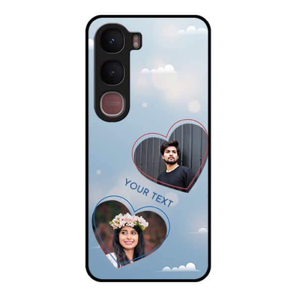Vivo Y31 5G Custom Glass Phone Case - Blue Color Couple Design