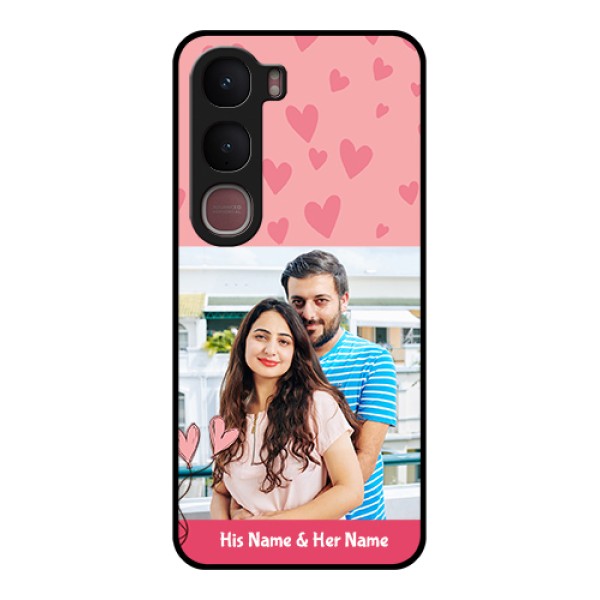 Vivo Y31 5G Custom Glass Phone Case - Love Design Peach Color Vivo Y31 5G Custom Glass Phone Case - Love Design Peach Color