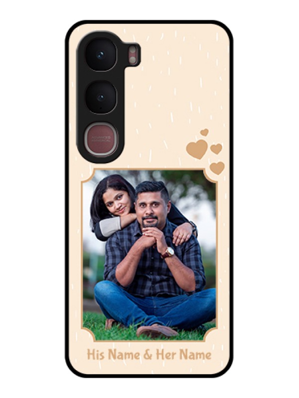 Custom Vivo Y31 5G Custom Glass Phone Case - With Confetti Love Design