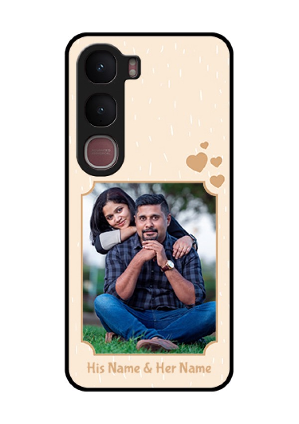 Vivo Y31 5G Custom Glass Phone Case - With Confetti Love Design
