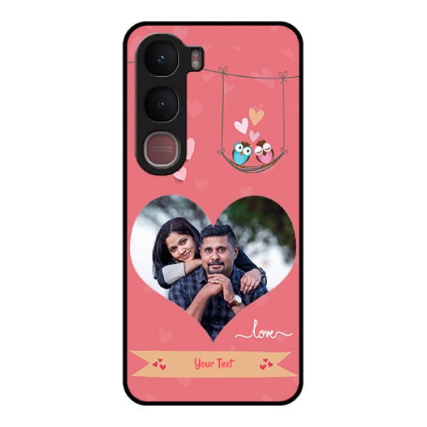 Vivo Y31 5G Custom Glass Phone Case - Peach Color Love Design Vivo Y31 5G Custom Glass Phone Case - Peach Color Love Design