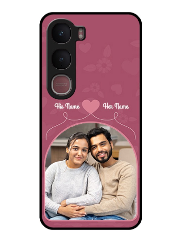 Custom Vivo Y31 5G Custom Glass Phone Case - Love Floral Design