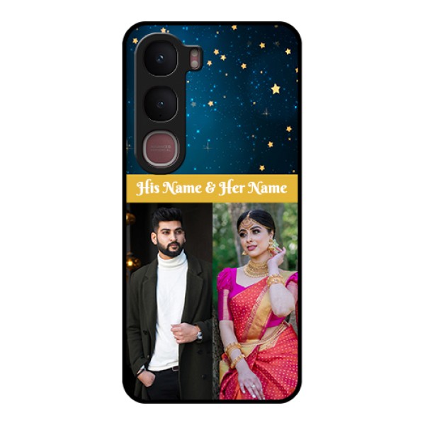 Vivo Y31 5G Custom Glass Phone Case - Galaxy Stars Backdrop Design