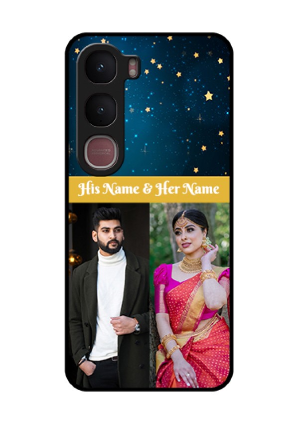 Vivo Y31 5G Custom Glass Phone Case - Galaxy Stars Backdrop Design