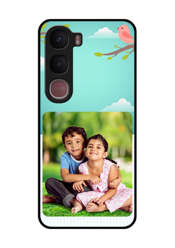 Vivo Y31 5G Custom Glass Phone Case - Doodle Love Design