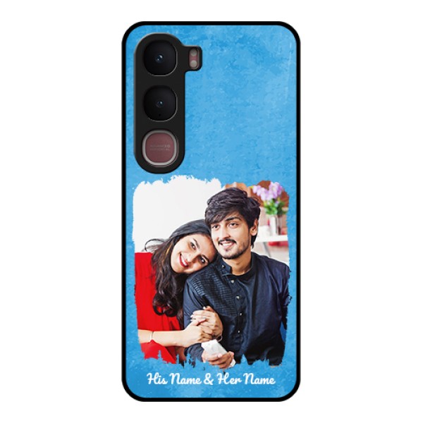 Vivo Y31 5G Custom Glass Phone Case - Blue Color Vintage Design Vivo Y31 5G Custom Glass Phone Case - Blue Color Vintage Design