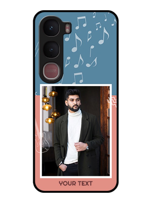 Custom Vivo Y31 5G Custom Glass Phone Case - With Color Musical Note Design