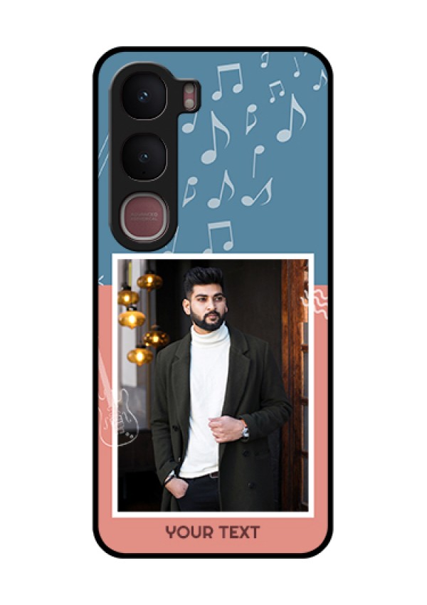 Vivo Y31 5G Custom Glass Phone Case - With Color Musical Note Design