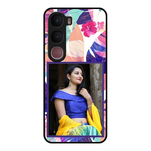 Vivo Y31 5G Custom Glass Phone Case - Abstract Floral Design