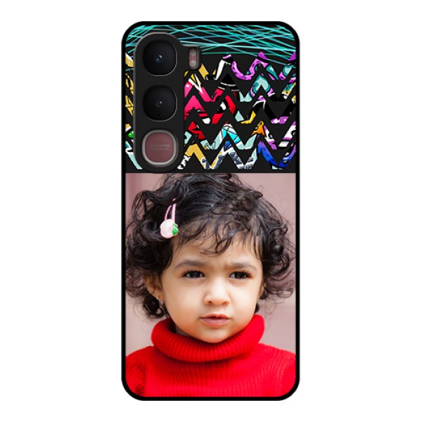 Vivo Y31 5G Custom Glass Phone Case - Neon Abstract Design