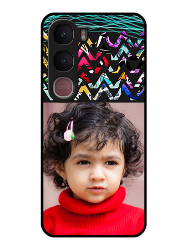 Custom Vivo Y31 5G Custom Glass Phone Case - Neon Abstract Design