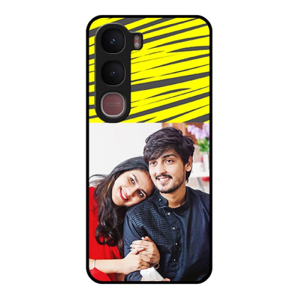 Vivo Y31 5G Custom Glass Phone Case - Yellow Abstract Design